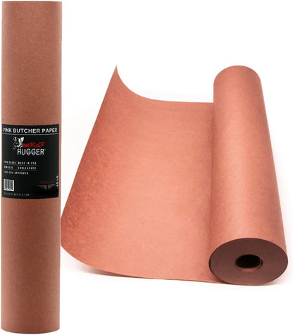 Pink Butcher Paper Roll - 18 Inch by 175 Feet (2100 Inch) - Food Grade BBQ Peach Butcher Paper for Smoking Meat - Unbleached, Unwaxed, and Uncoated - Made in USA